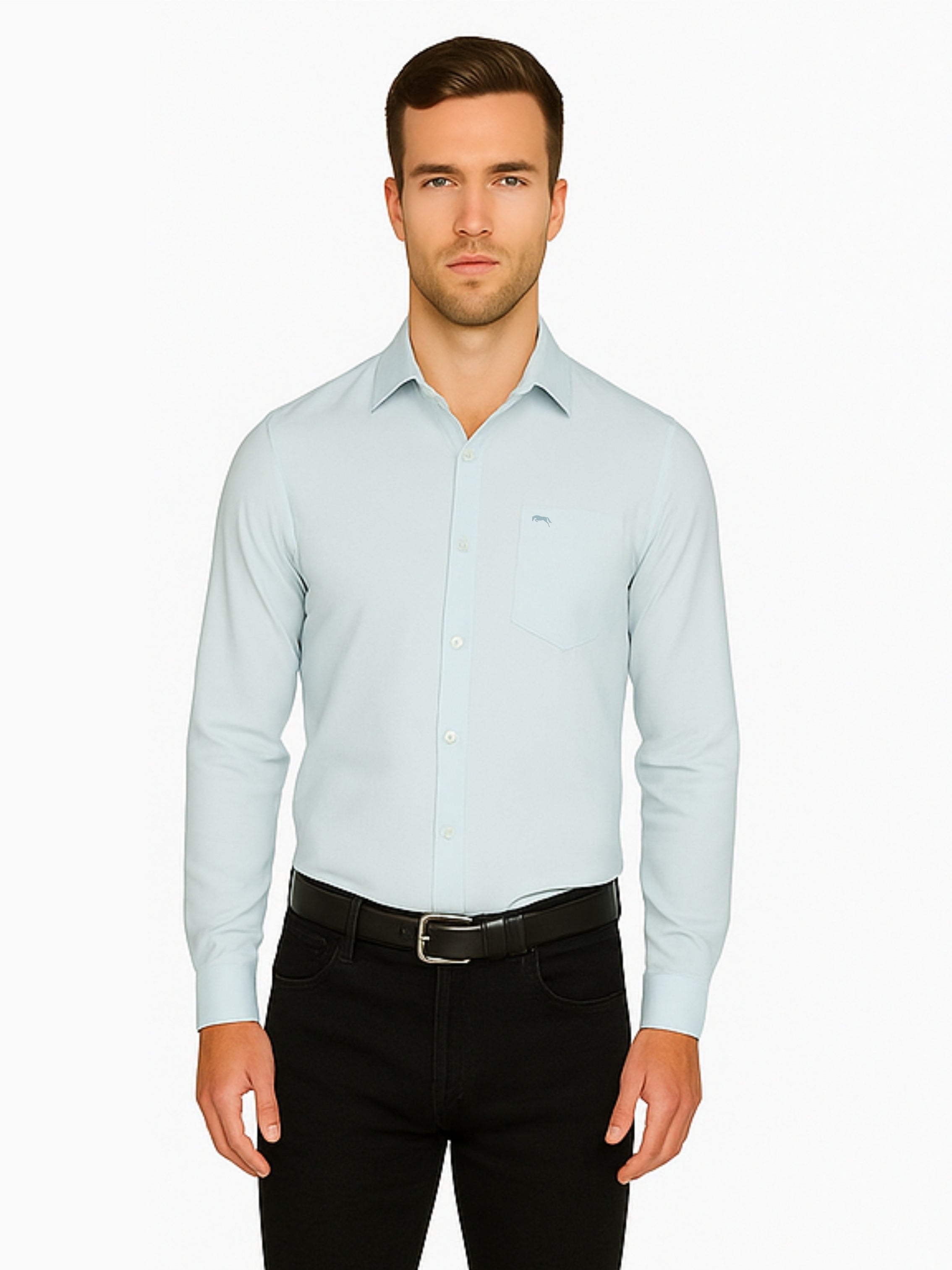 JUMP USA Men White Solid Cotton Casual Shirts