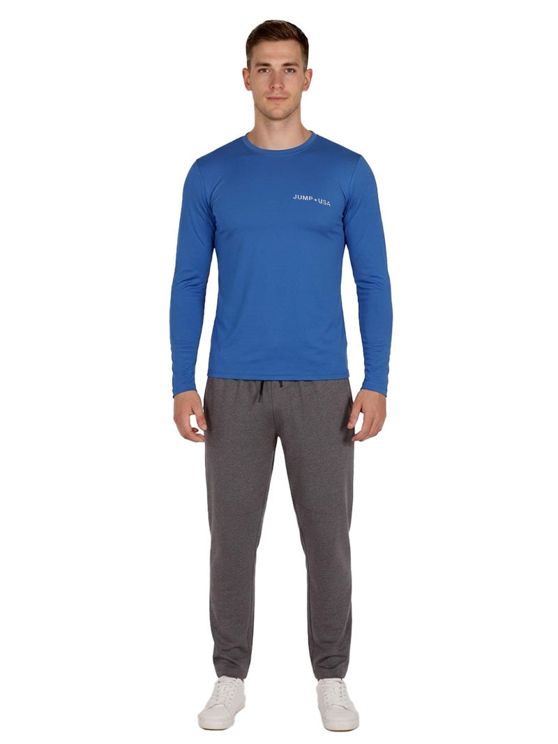 Jump USA Men's Icefil Round Neck Full Sleeves Compression Fit T-Shirt