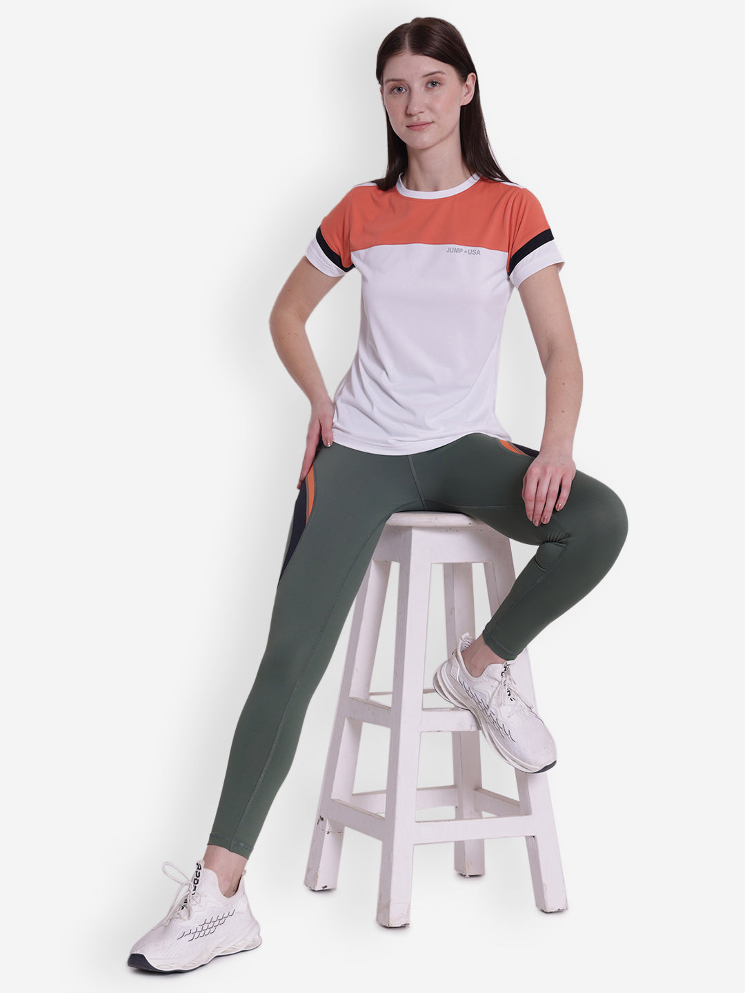 JUMP USA Women Solid Rapid-Dry Seamless Tights