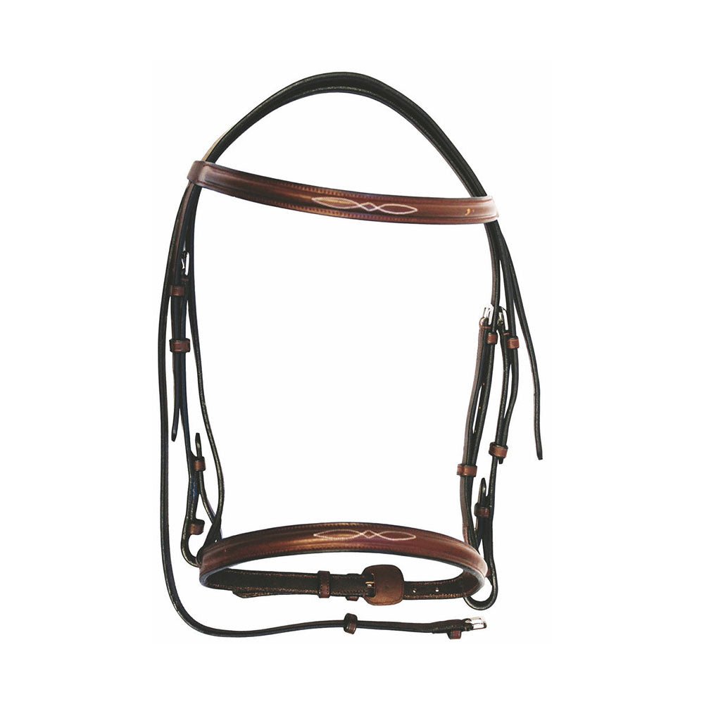 Henri de Rivel Advantage Fancy Raised Snaffle Bridle With Laced Reins - Breeches.com