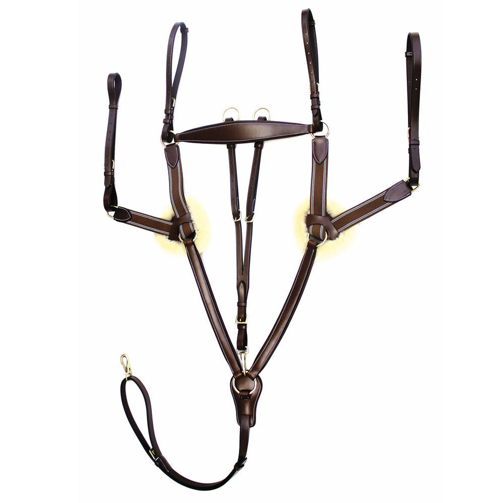 Henri de Rivel Pro 5 Point Elastic Breastplate Martingale with Running Attachment