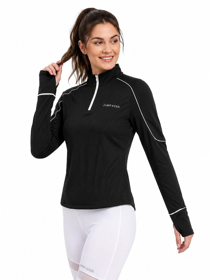 JUMP USA Ladies ActiveLine Zip T-Shirt