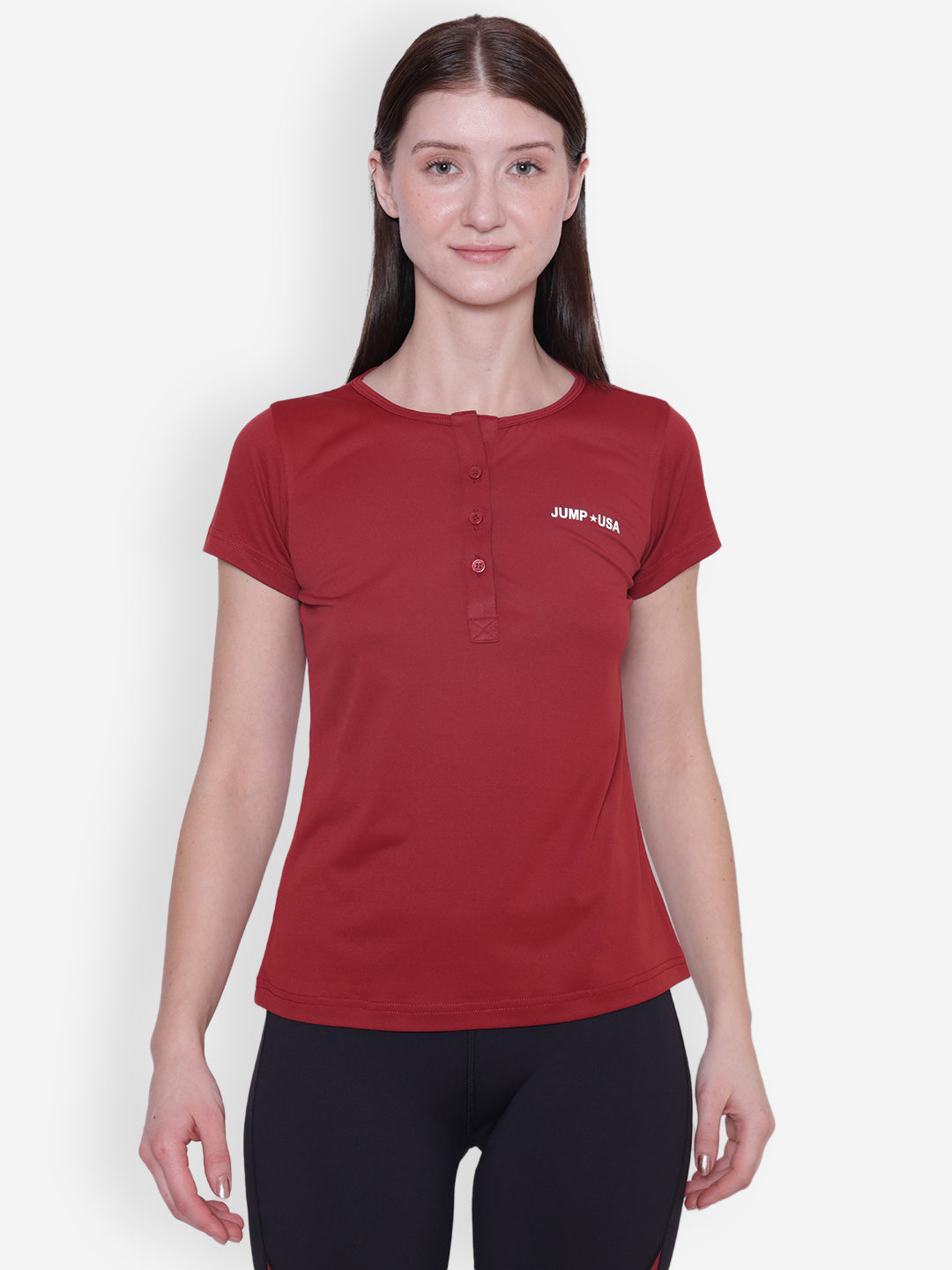 JUMP USA Women Short Sleeve Round Neck T-Shirt