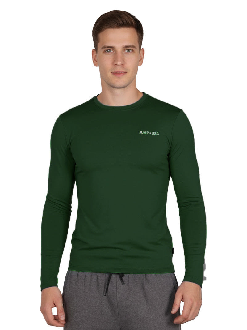 Jump USA Men's Icefil Round Neck Full Sleeves Compression Fit T-Shirt