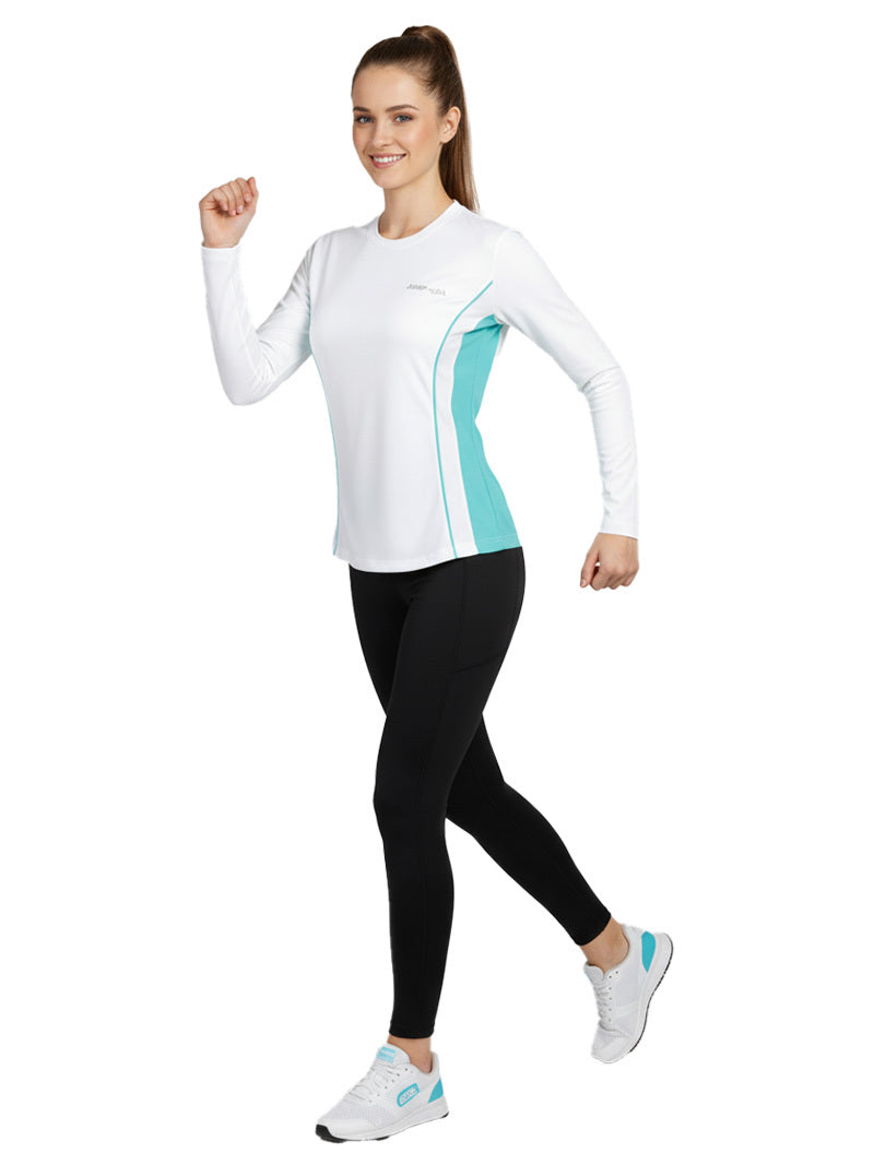 JUMP USA Women’s Quick-Dry Long Sleeve Sports T-Shirt for Running & Gym