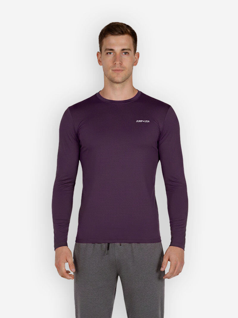 Jump USA Men's Icefil Round Neck Full Sleeves Compression Fit T-Shirt