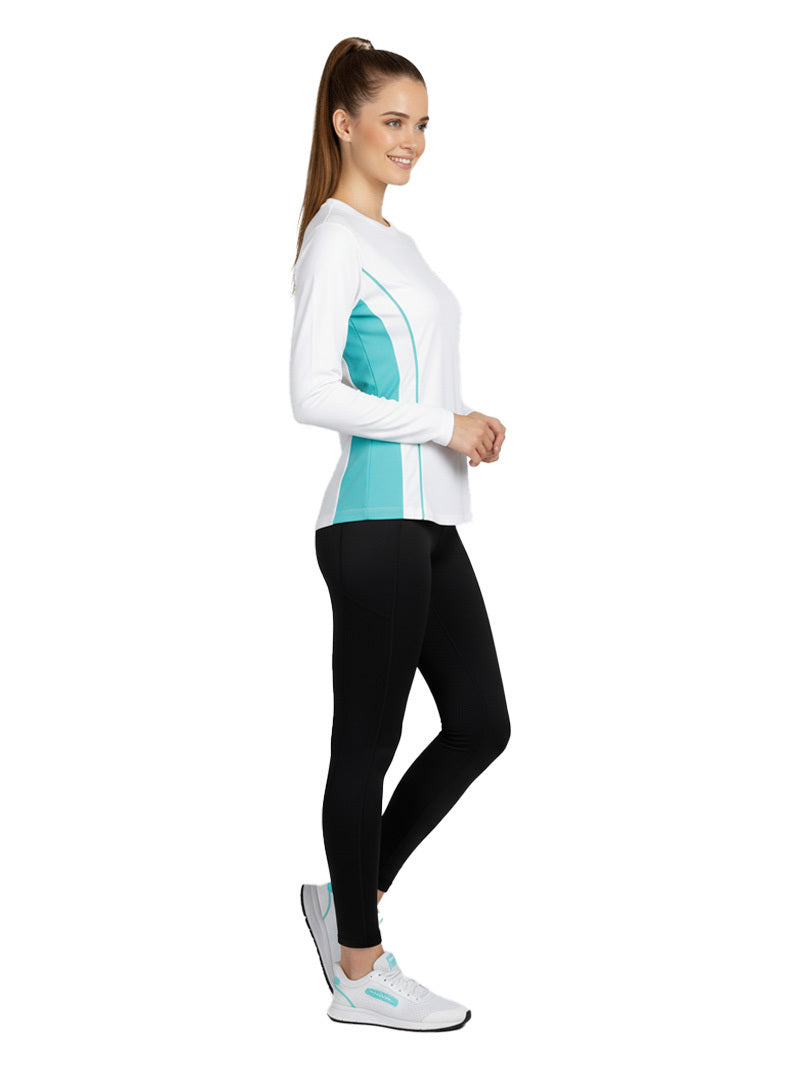 JUMP USA Women’s Quick-Dry Long Sleeve Sports T-Shirt for Running & Gym