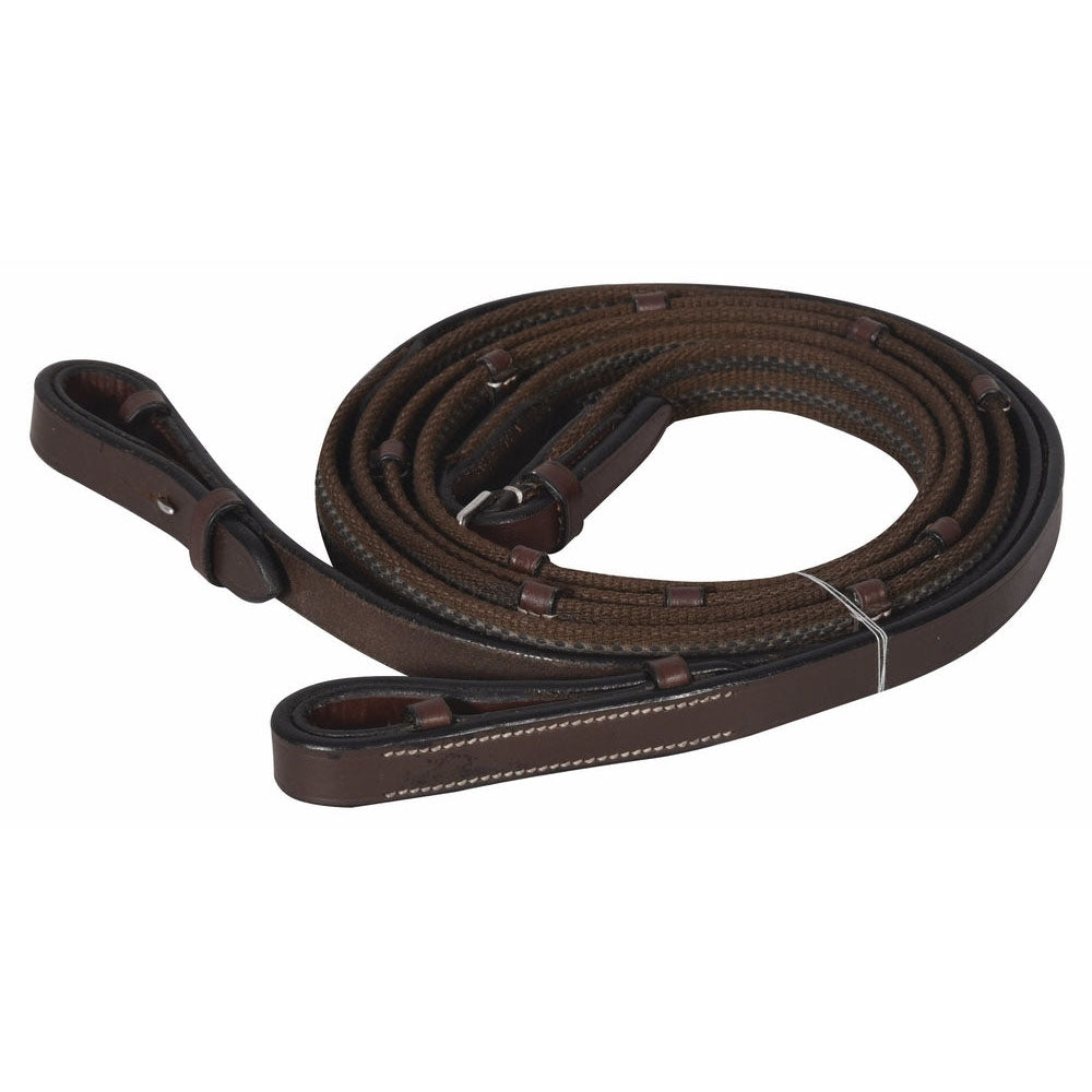 Henri de Rivel Pro Rubber Lined Web Reins - Breeches.com