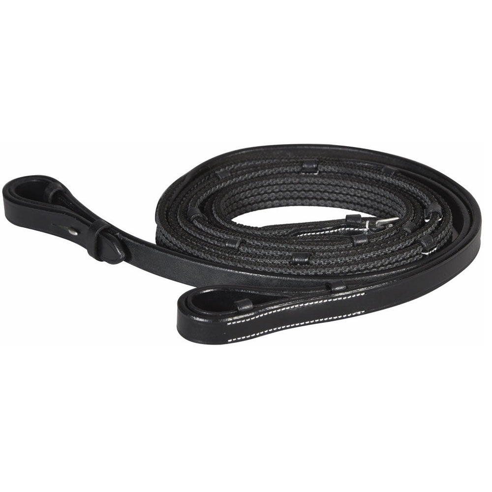 Henri de Rivel Pro Rubber Lined Web Reins - Breeches.com