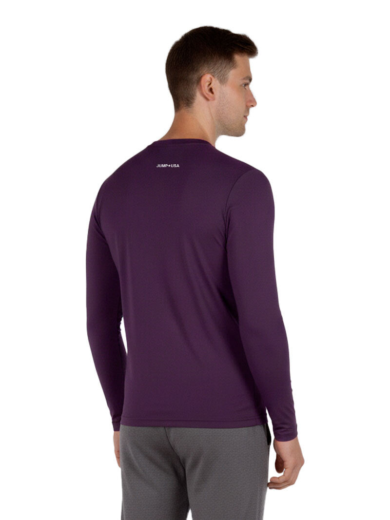Jump USA Men's Icefil Round Neck Full Sleeves Compression Fit T-Shirt