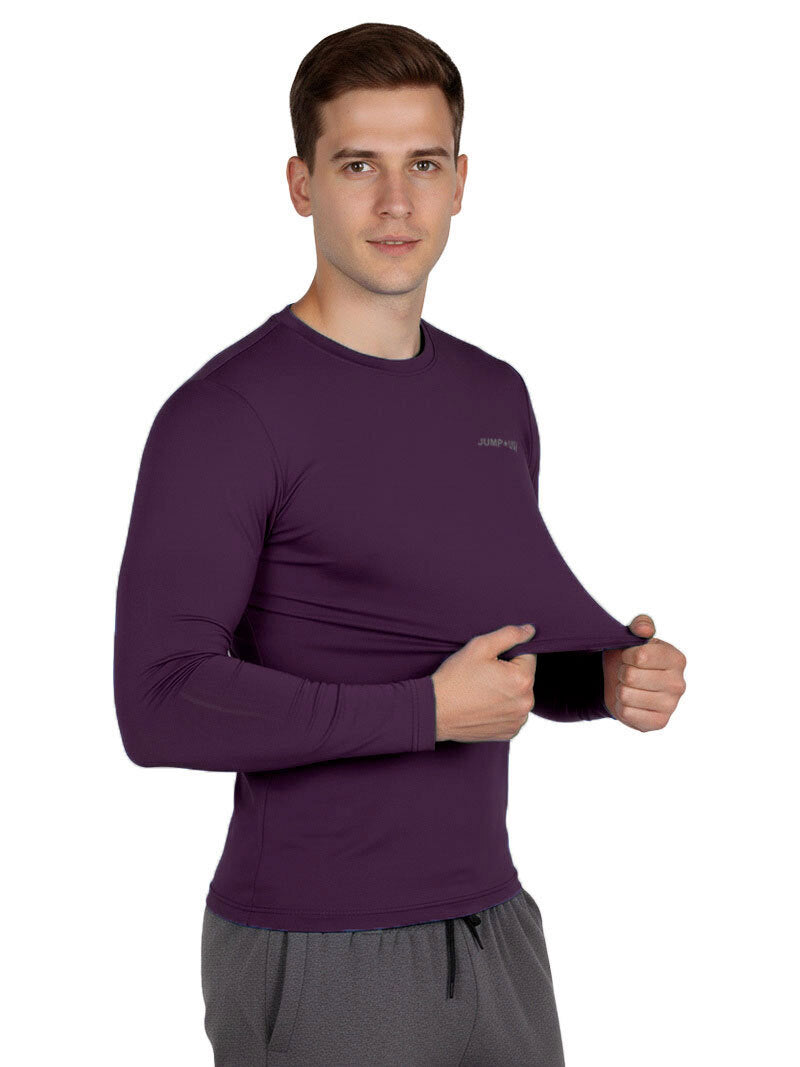 Jump USA Men's Icefil Round Neck Full Sleeves Compression Fit T-Shirt