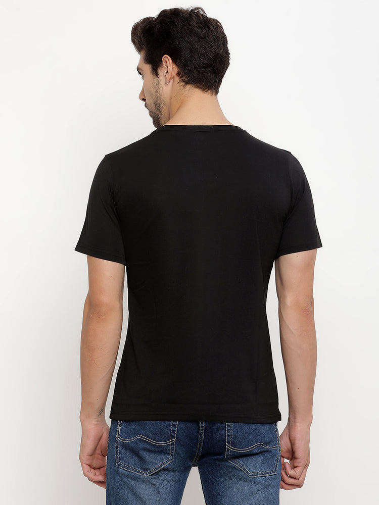 JUMP USA Unisex Solid Round Neck Cotton T-shirt
