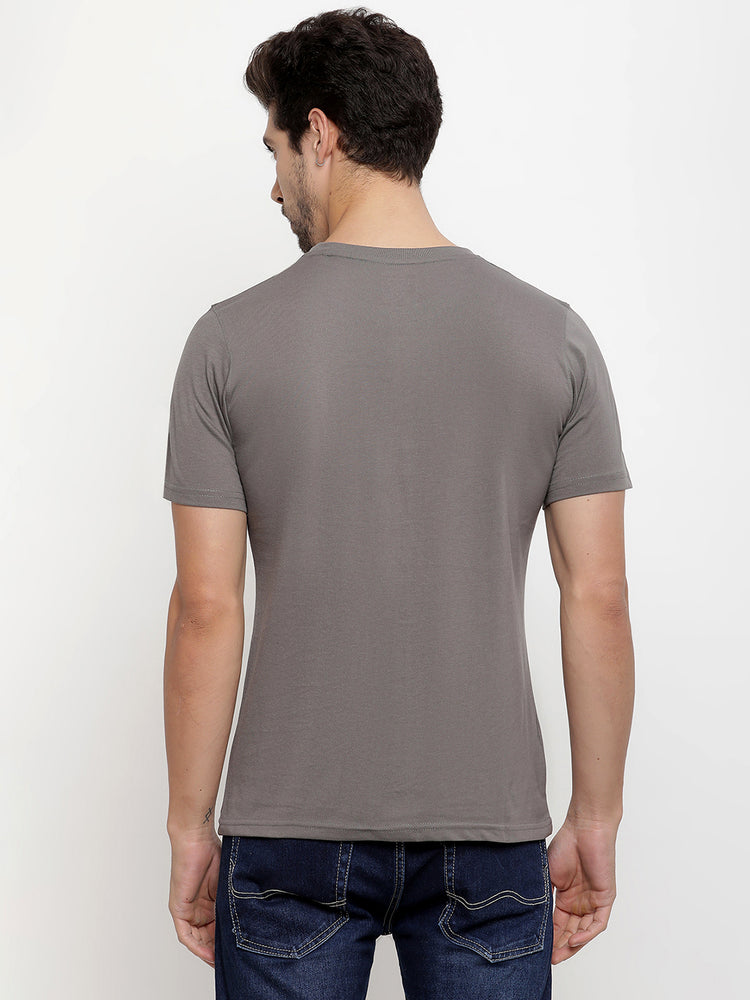 JUMP USA Unisex Solid Round Neck Cotton T-shirt