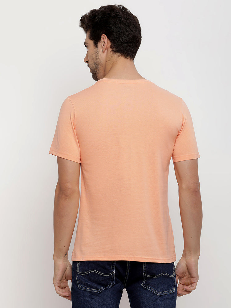JUMP USA Unisex Solid Round Neck Cotton T-shirt