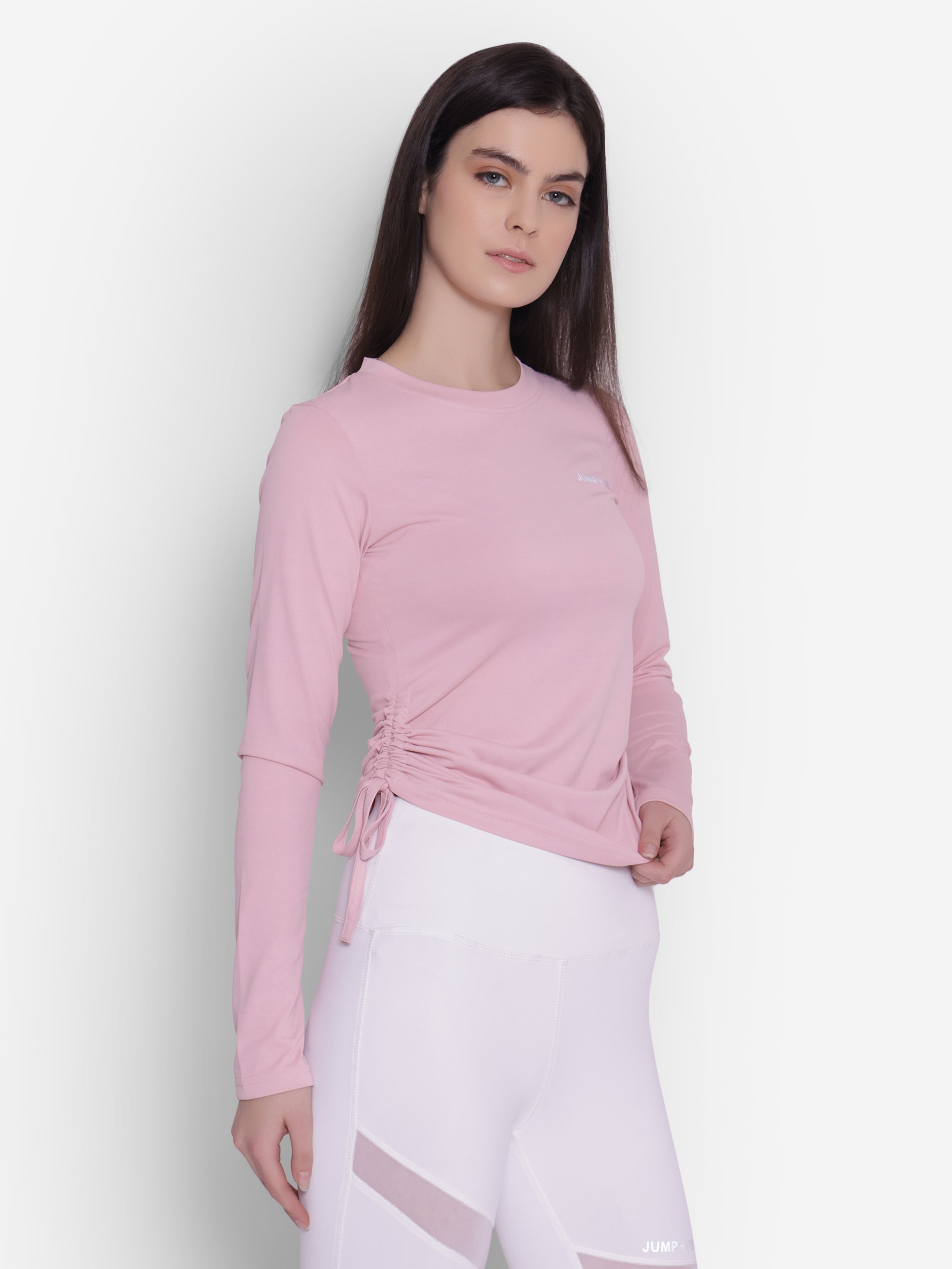 JUMP USA Women Solid Long Sleeve Round Neck T-shirt