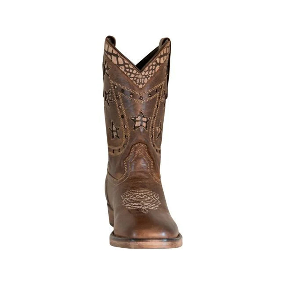 TuffRider Youth Rocky Mountain Star Snake Printed Square Toe Western Boots