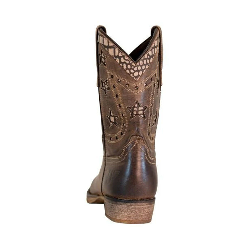 TuffRider Youth Rocky Mountain Star Snake Printed Square Toe Western Boots