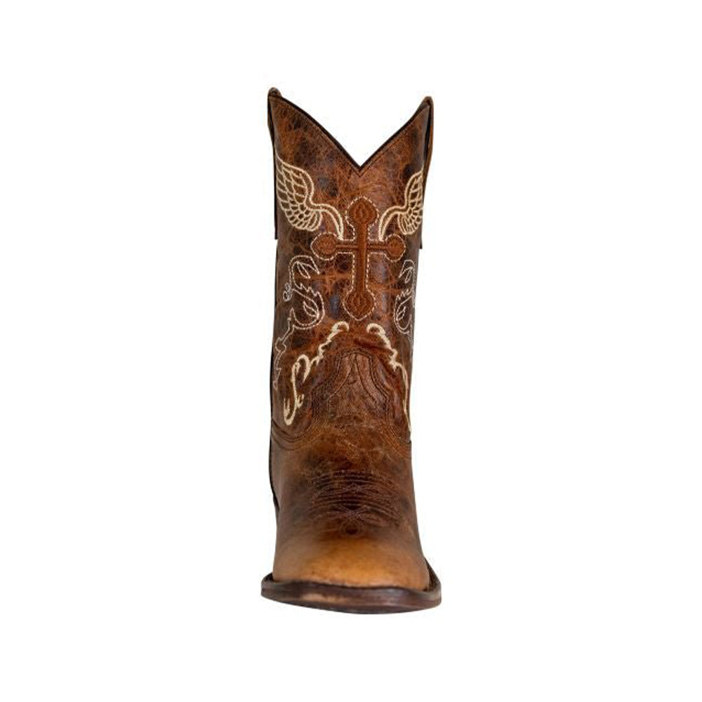 TuffRider Youth Sequoia Cross & Wing Embroidered Square Toe Western Boots