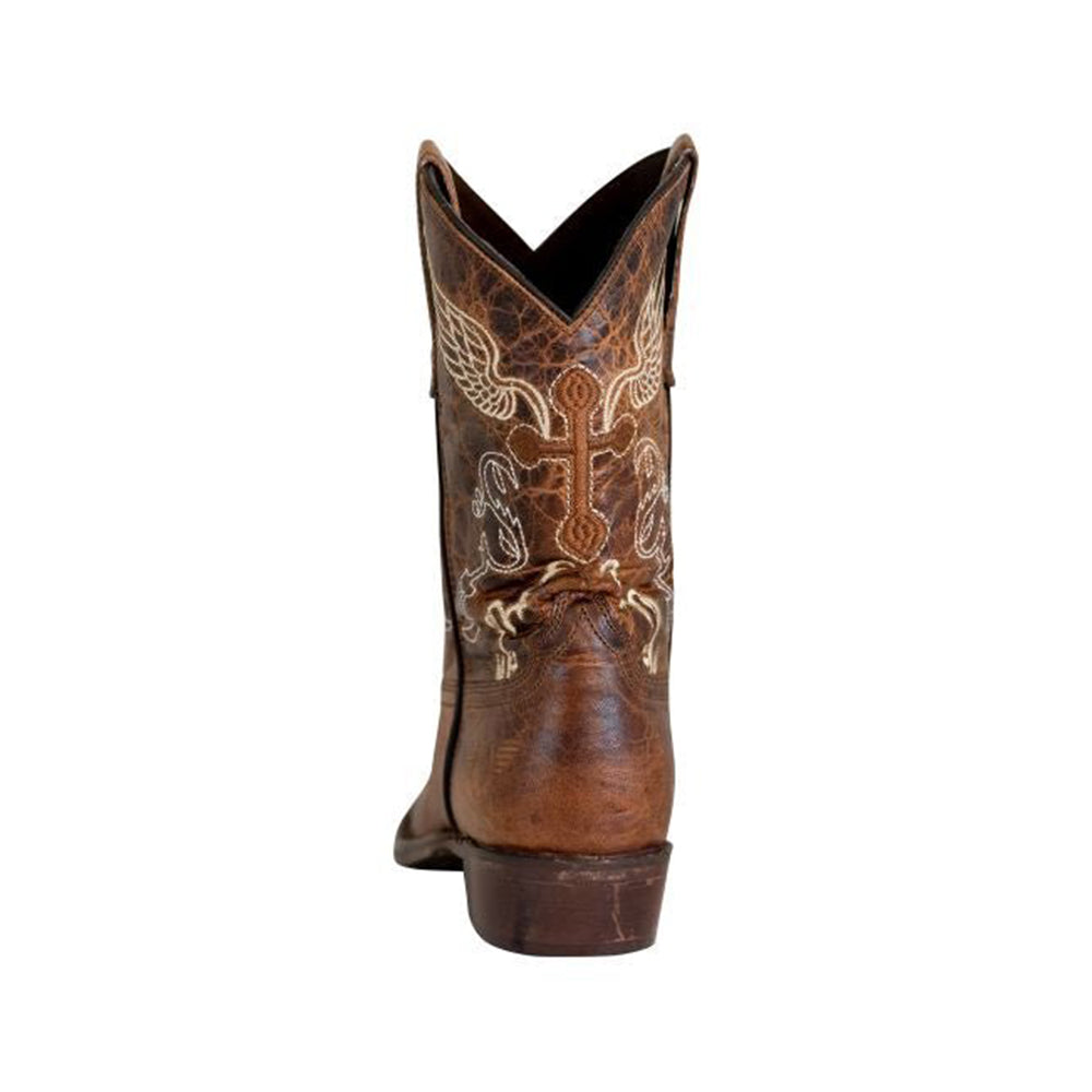 TuffRider Youth Sequoia Cross & Wing Embroidered Square Toe Western Boots