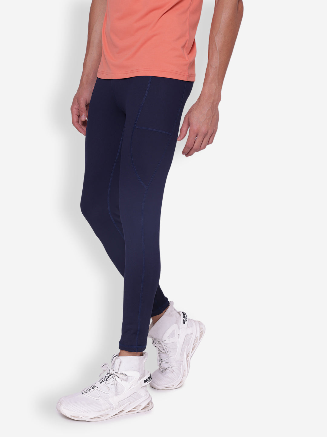JUMP USA Men Rapid Dry-Fit Antimicrobial Running Tights