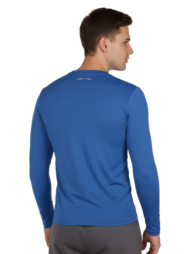 Jump USA Men's Icefil Round Neck Full Sleeves Compression Fit T-Shirt