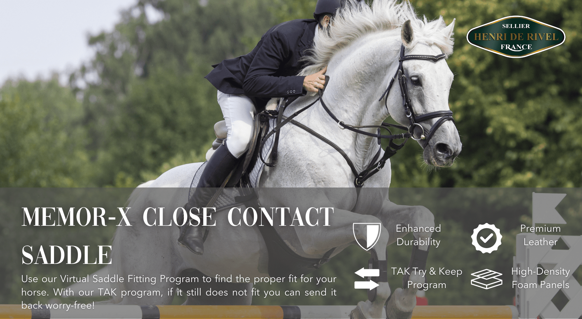Henri de Rivel Memor-X Close Contact Saddle - Breeches.com