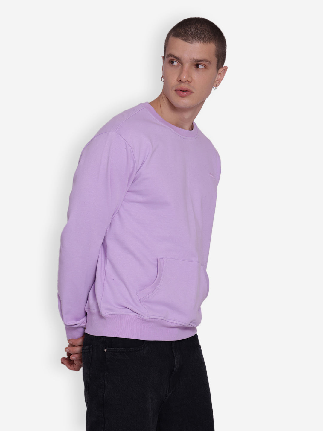 JUMP USA Men's Solid Pullover Sweatshirt