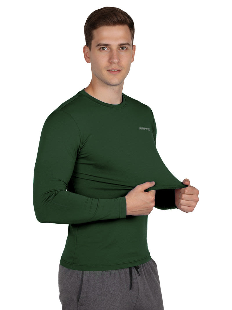 Jump USA Men's Icefil Round Neck Full Sleeves Compression Fit T-Shirt