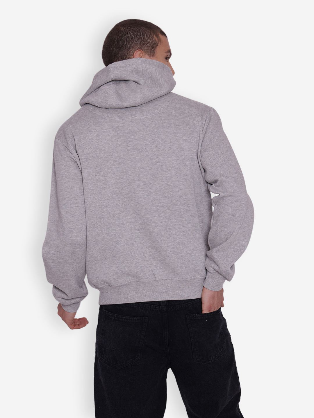 JUMP USA Mens Solid Grey Hoodie
