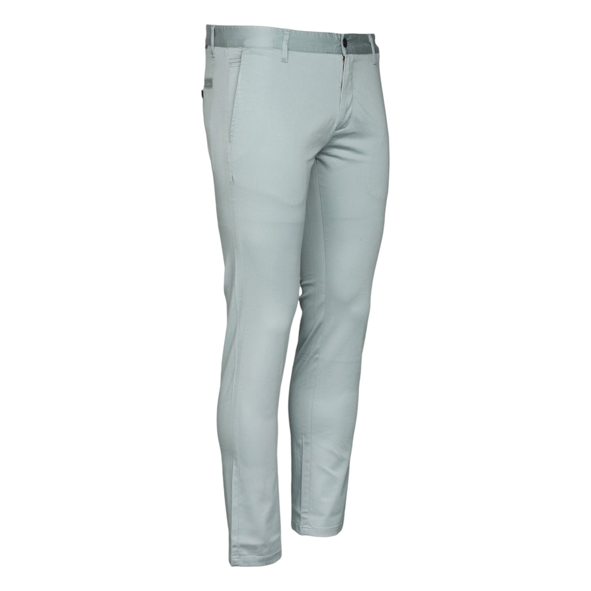 JUMP USA Men Grey Premium Cotton Slim Fit Sustainable Chinos