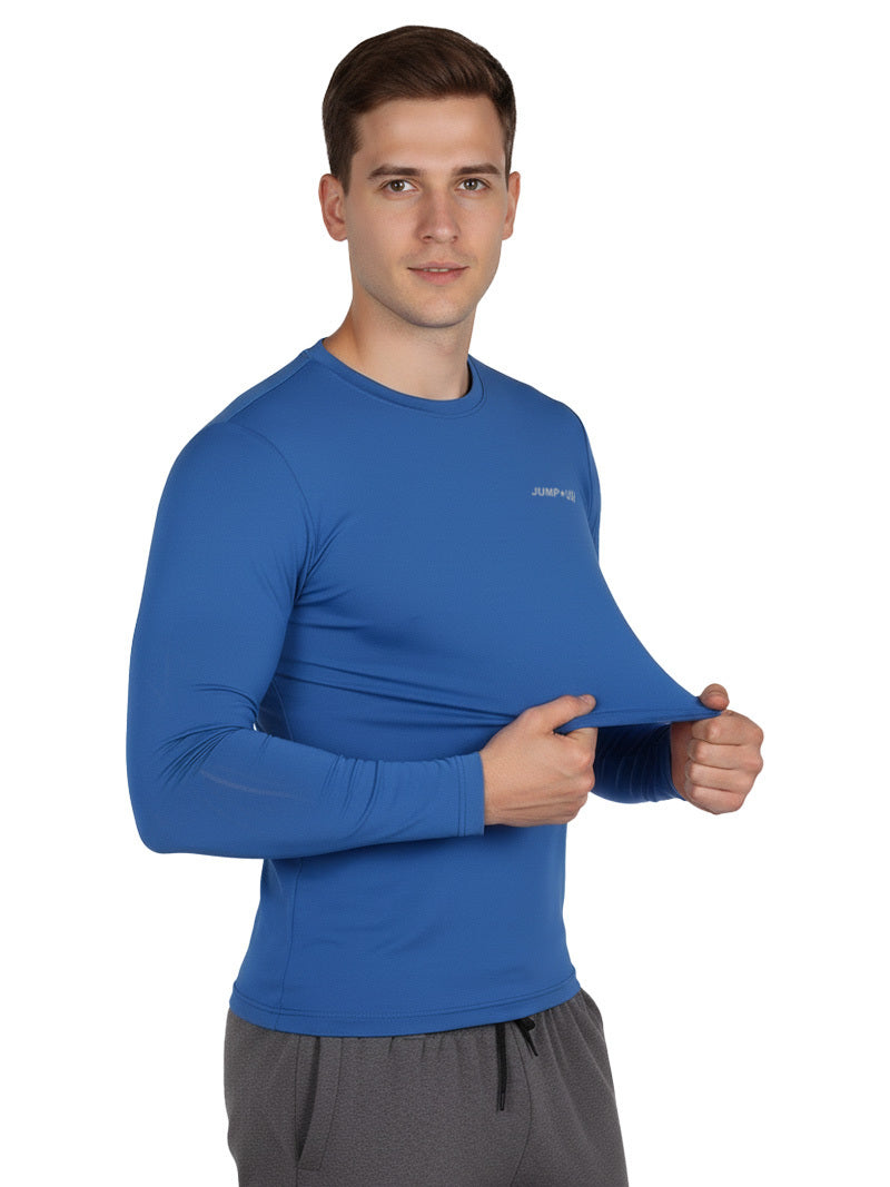 Jump USA Men's Icefil Round Neck Full Sleeves Compression Fit T-Shirt