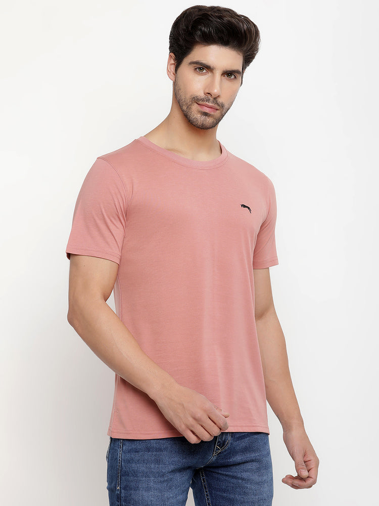 JUMP USA Unisex Solid Round Neck Cotton T-shirt