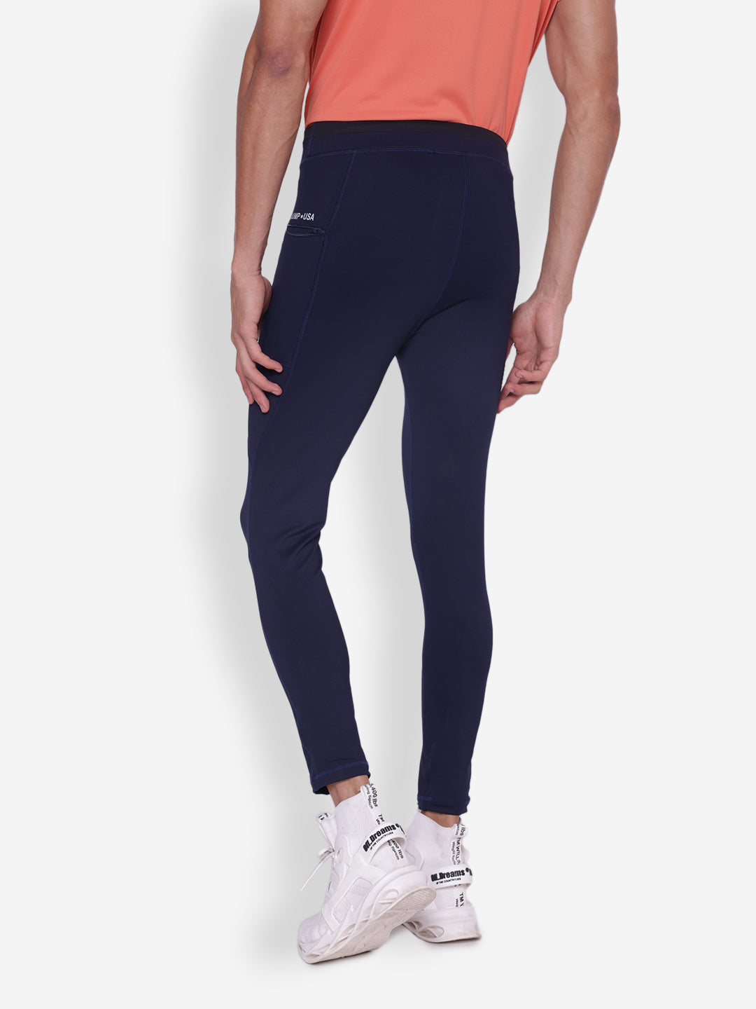 JUMP USA Men Rapid Dry-Fit Antimicrobial Running Tights