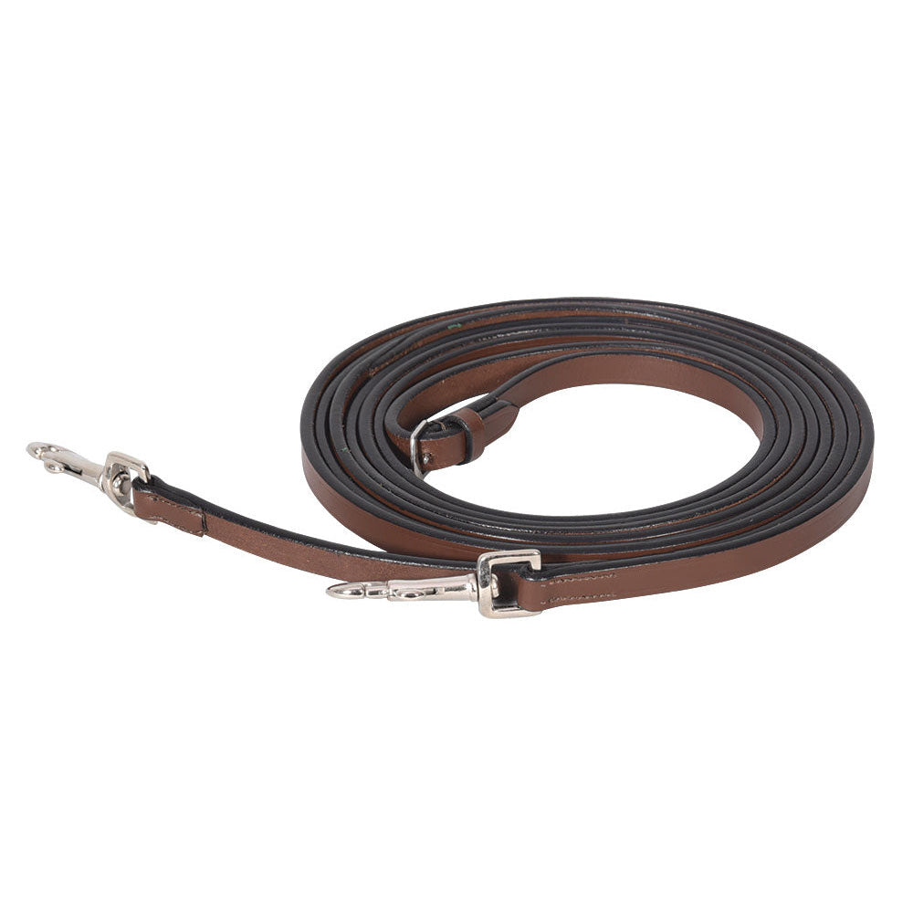 Henri de Rivel Advantage Breastplate Draw Reins - Full Leather with Breastplate Snap - Breeches.com