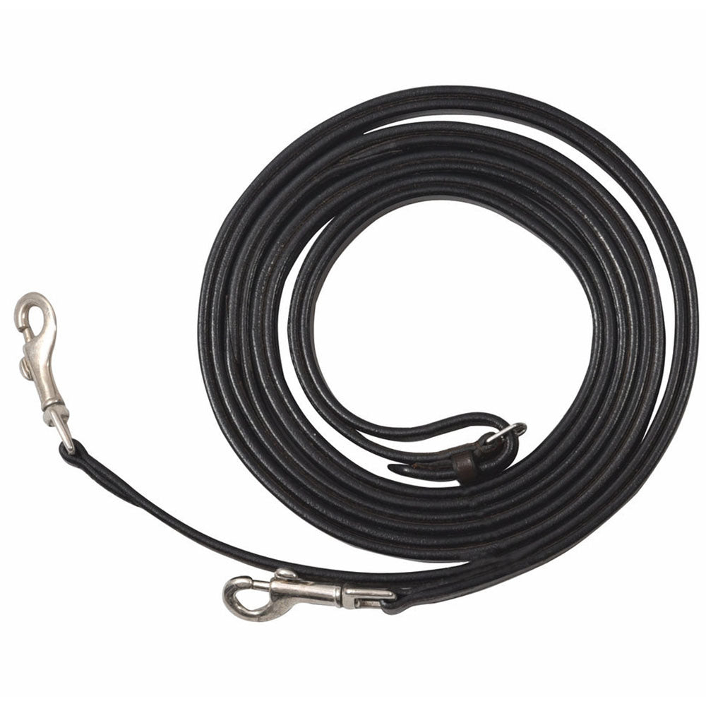 Henri de Rivel Advantage Breastplate Draw Reins - Full Leather with Breastplate Snap - Breeches.com
