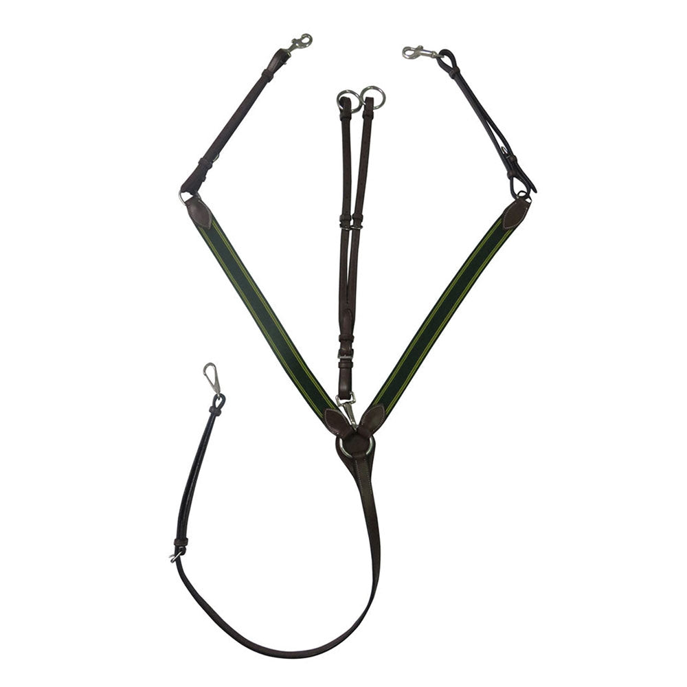 Henri de Rivel Pro Elastic Breastplate Martingale with Running Attachment