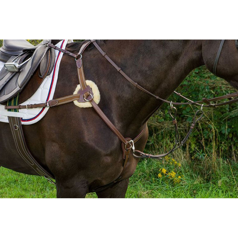 Henri de Rivel Pro 5 Point Elastic Breastplate Martingale with Running Attachment