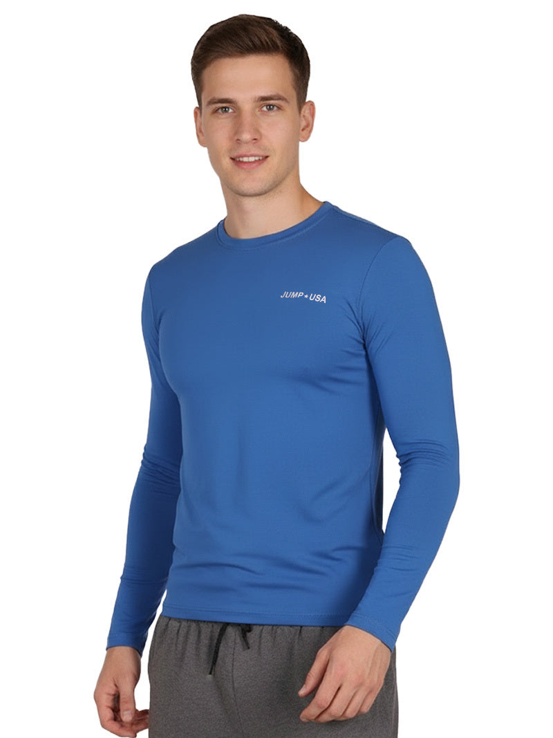 Jump USA Men's Icefil Round Neck Full Sleeves Compression Fit T-Shirt