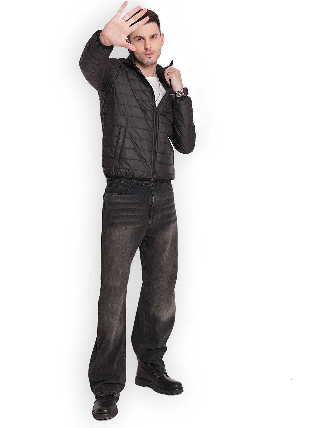 JUMP USA Men Water Resistant Bomber Jacket