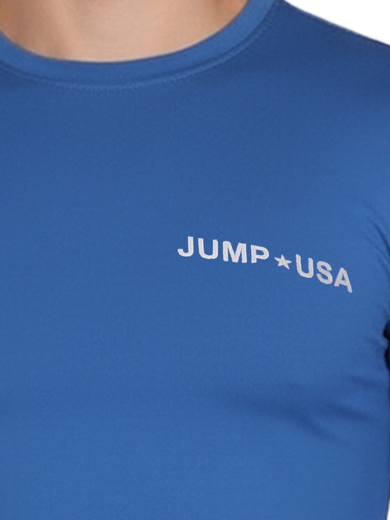 Jump USA Men's Icefil Round Neck Full Sleeves Compression Fit T-Shirt