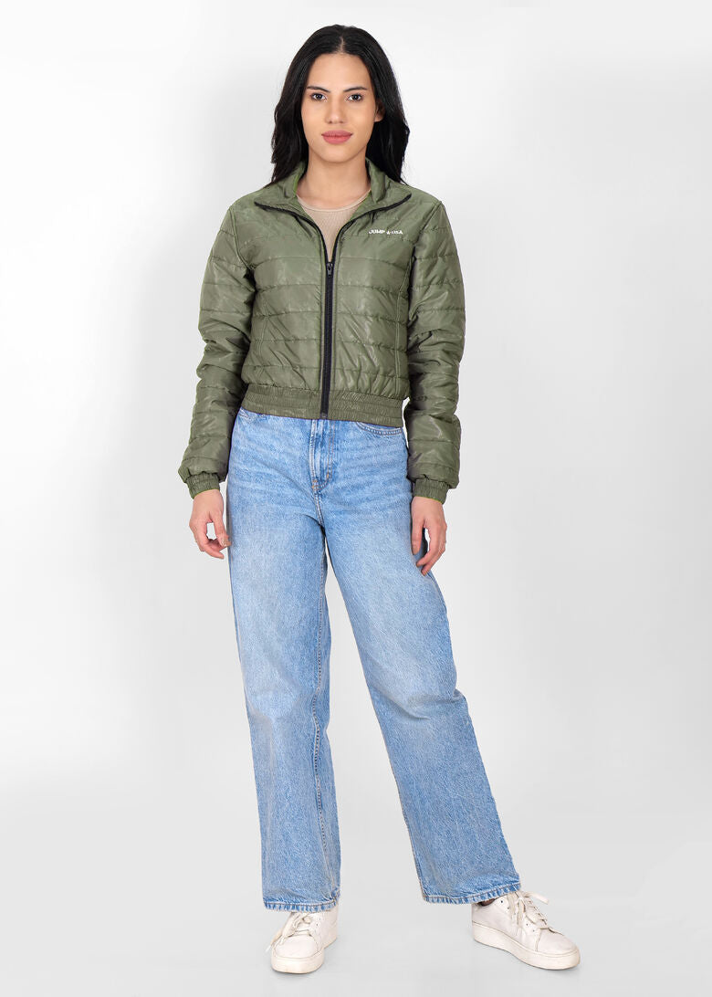 JUMP USA Women Frost Defense Olive Quilted Jacket