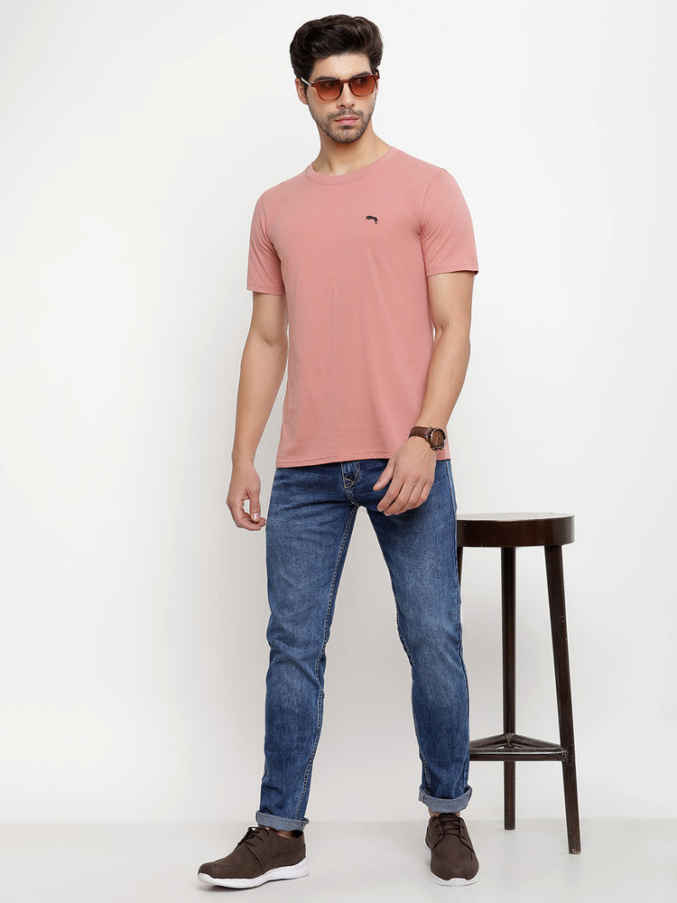 JUMP USA Men Blue Relax Fit Mid-Rise Clean Look Stretchable Jeans
