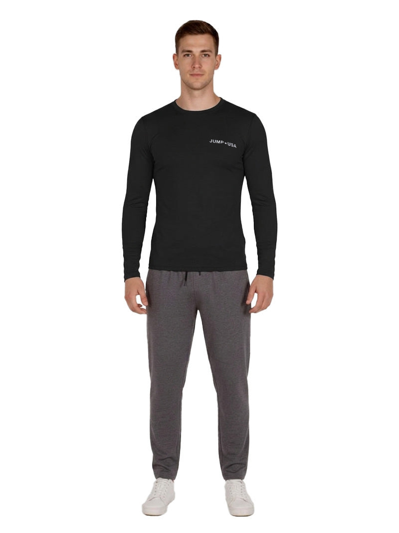 Jump USA Men's Icefil Round Neck Full Sleeves Compression Fit T-Shirt