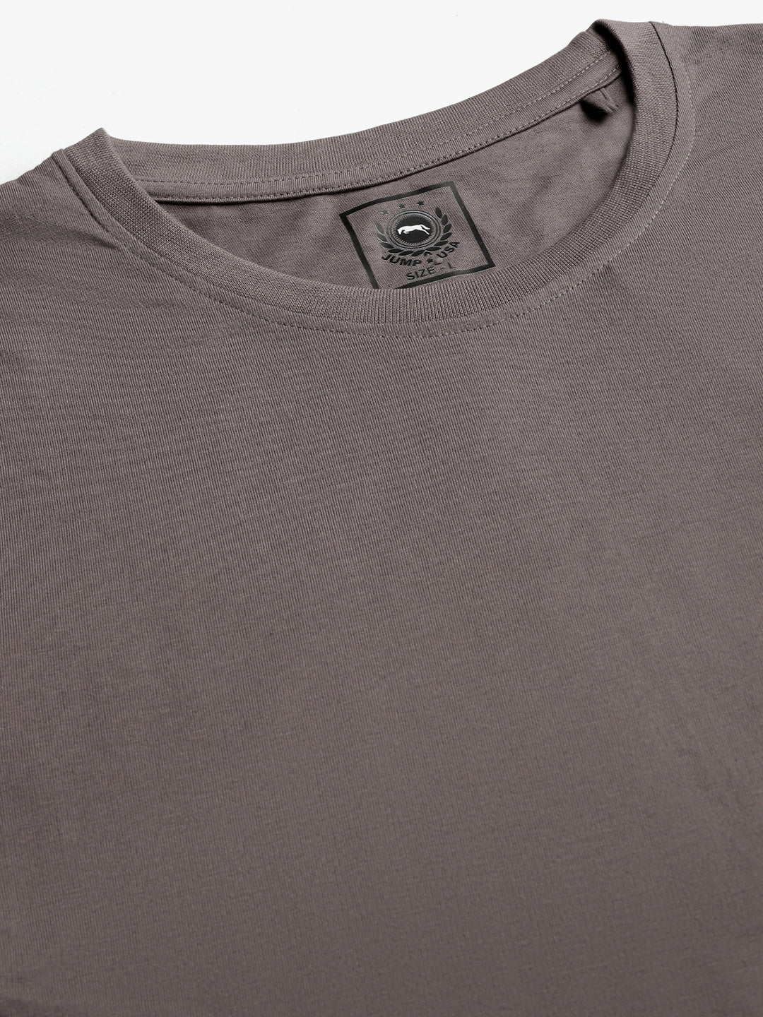 JUMP USA Men's Solid Round Neck T-shirt