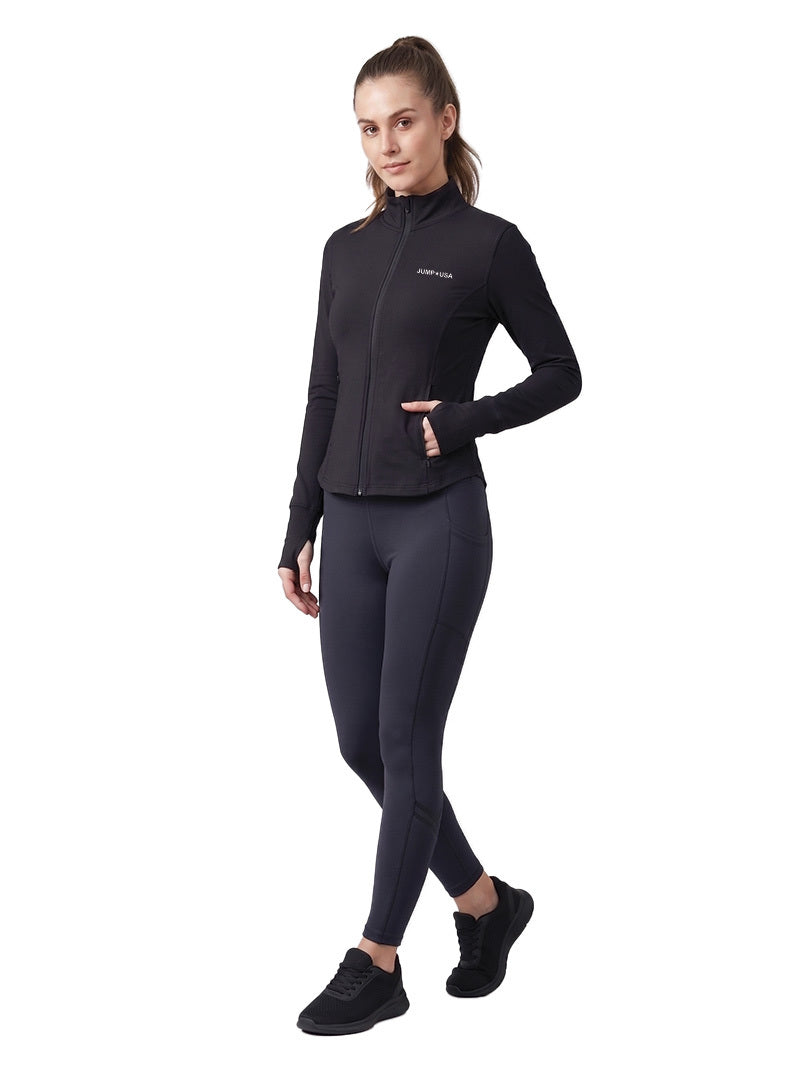 JUMP USA Ladies SculptFit Zip Sports Jacket