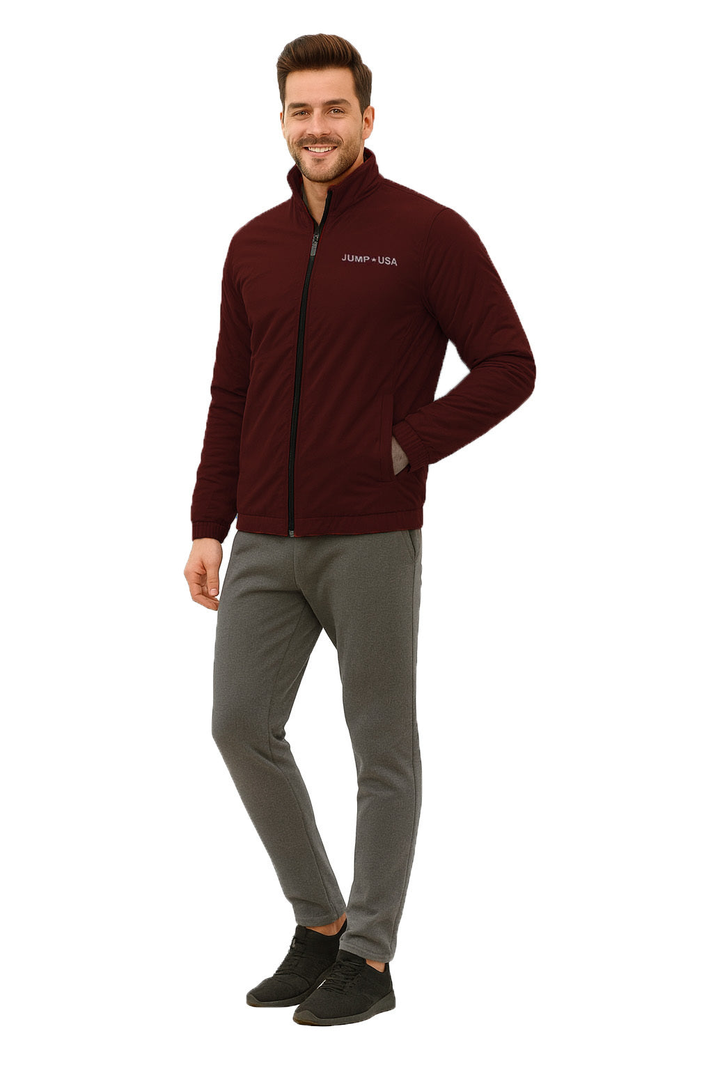 JUMP USA Men's Zip-Up Winter Jacket