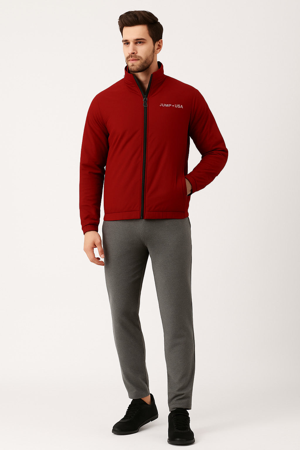 JUMP USA Men's Zip-Up Winter Jacket