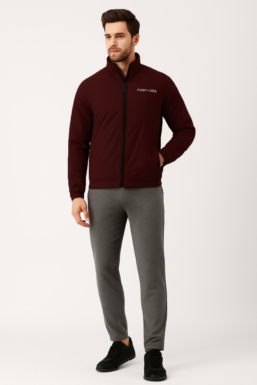 JUMP USA Men's Zip-Up Winter Jacket