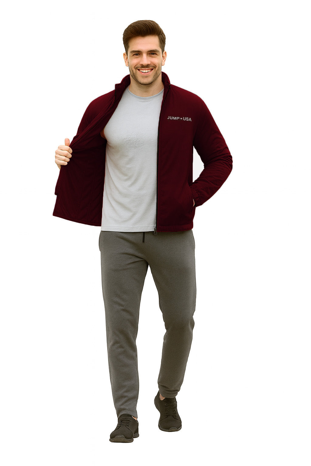 JUMP USA Men's Zip-Up Winter Jacket