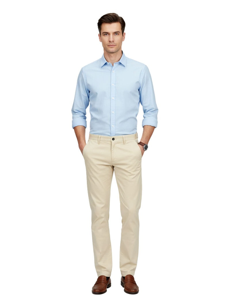 JUMP USA Men Safari Premium Cotton Slim Fit Sustainable Chinos